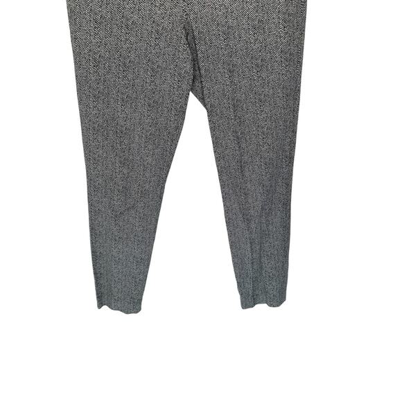 Old Navy Black White Herringbone Career Straight Leg Pixie Dress Pants Size 6 - Picture 5 of 13